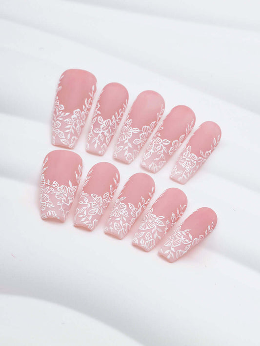 presson nails, acrylic nails, fake nails, glue on nails, wedding nails