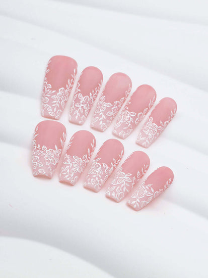 presson nails, acrylic nails, fake nails, glue on nails, wedding nails